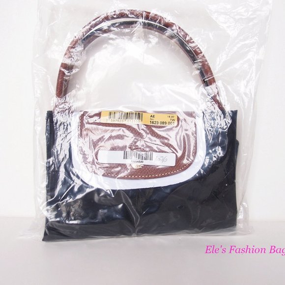 ❤️ NWT LONGCHAMP Le Pliage Type M Medium Short Handle Tote BLACK AUTHENTIC - Picture 7 of 10